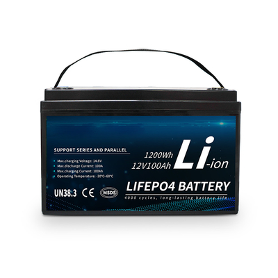 শক্তির জন্য LCD স্ক্রিন সহ ট্রেলার 12.8V 100ah Lithium ion lifepo4 ব্যাটারি প্যাক